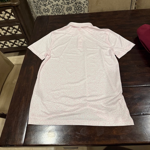 G/Fore Men's Medium Blush Pink Garden Tech Jersey Polo MSRP $120 - Picture 4 of 6